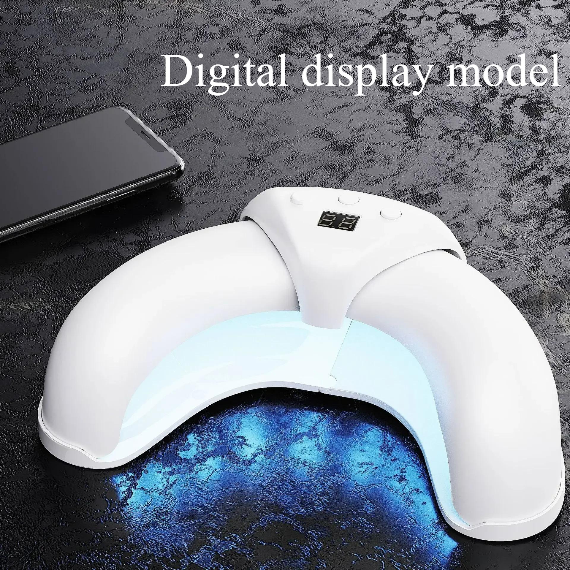 

Светодиодная лампа для нейл-арта, Складная сушка для ногтей с дисплеем, Автоматическое включение и 3 таймера для дома и салона, Профессиональная лампа для полимеризации