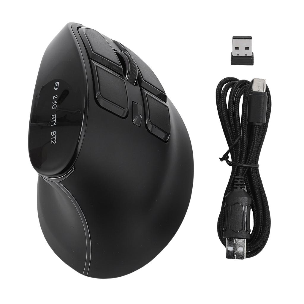 Ergonomische Vertikale Maus DPI 1000 1600 2400 Wiederaufladbar Leise Schnelle Reaktion Bluetooth 2.4G Doppelt