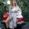 Cotton Cardigan Positioning Flower Beach Skirt Bikini Blouse Swimsuit Outer Cardigan Sunscreen Clothing Women's Vacation Skirt