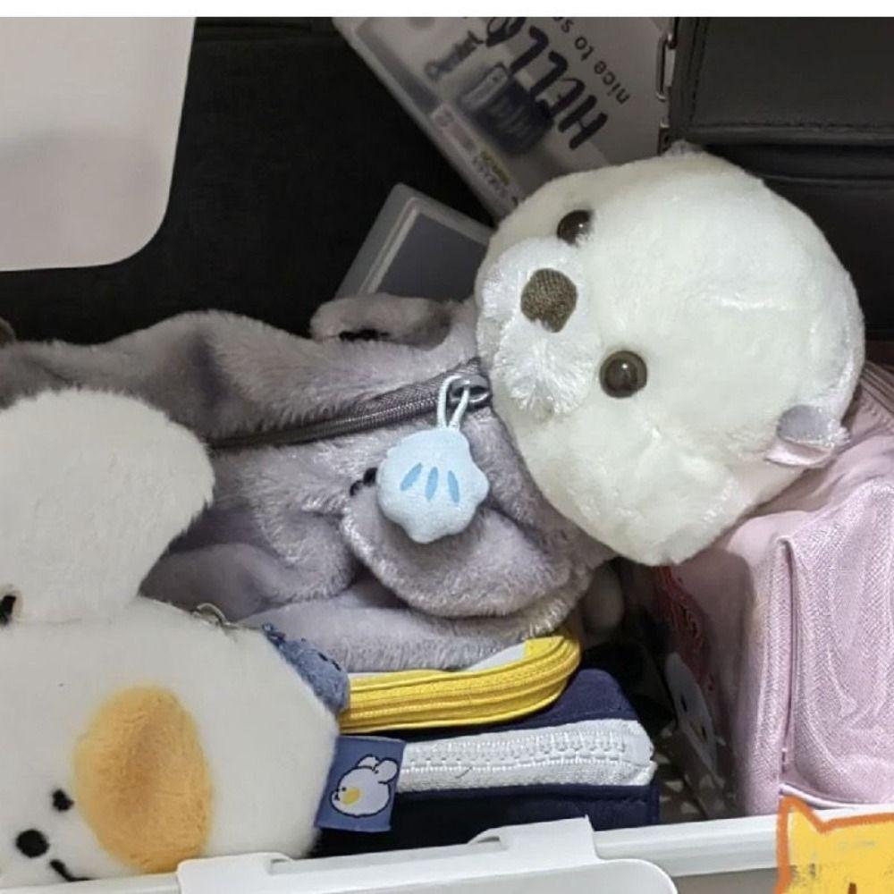 Animal Shape Plush Doll Pencil Bag Enhydra Lutris Makeup Bag Fashion Cute Storage Bag  Student