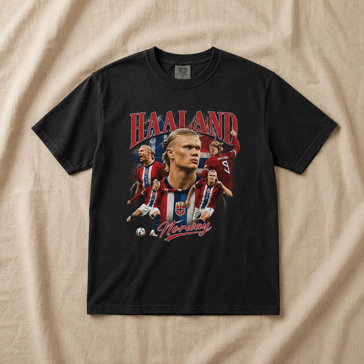 Vintage Haaland Vikings Comfort Colors , Retro Soccer Graphic Tee Unisex T-Shirt S