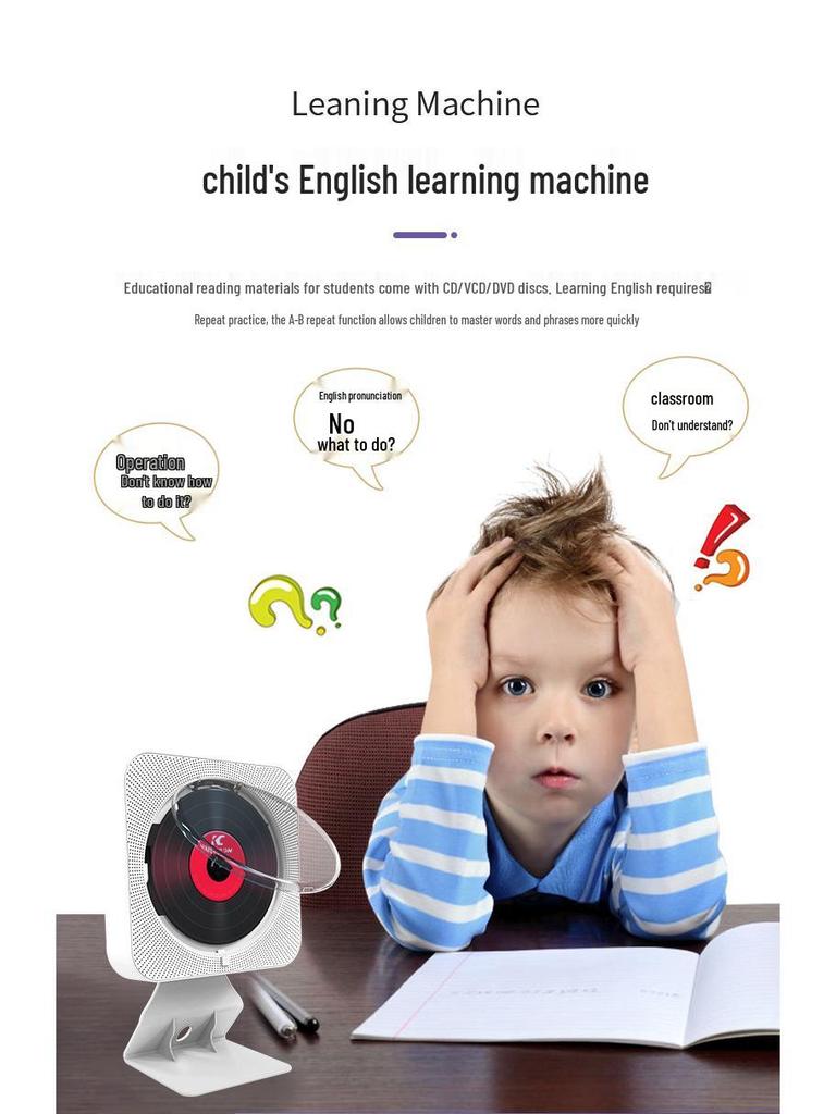 Portable HD Bluetooth DVD/CD Player with MP3, Rechargeable Speaker, TV Connectivity