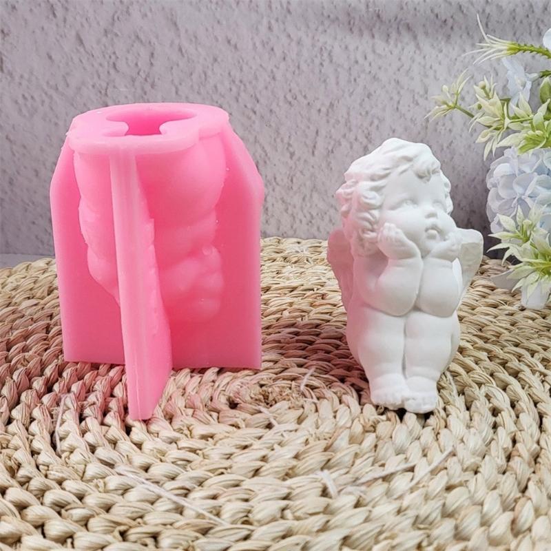 Little Baby Statue Silicone Candle Molds for Handmade Candle Soap Epoxy Resin Silicone Molds for Art Craft Project