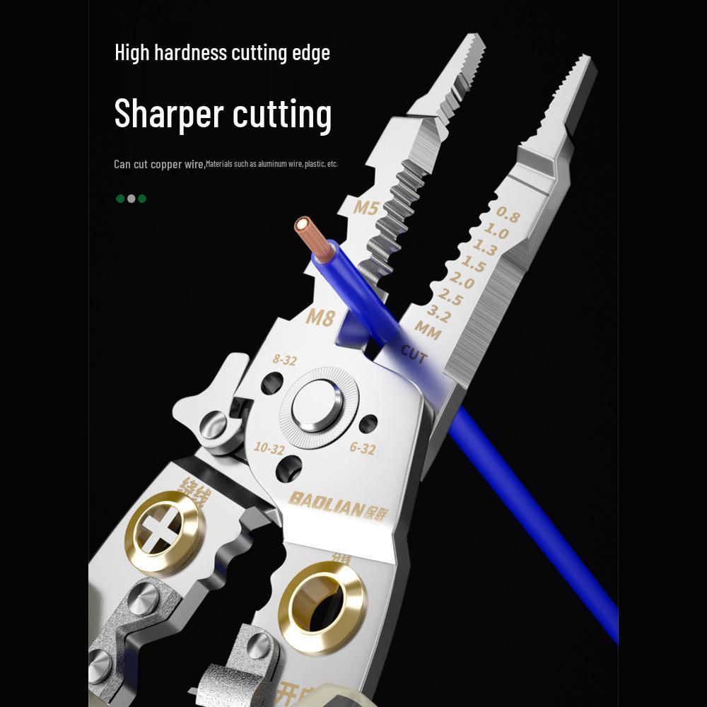 Baolian Multifunctional Electrician's Wire Stripper and Crimping Tool