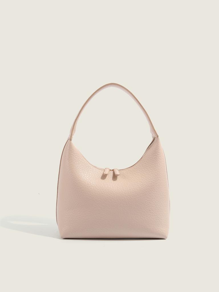 Ins Korean Bag Women's Solid Color Gentle Lady Handbag Simple and Versatile Shoulder Bag Armpit Bag