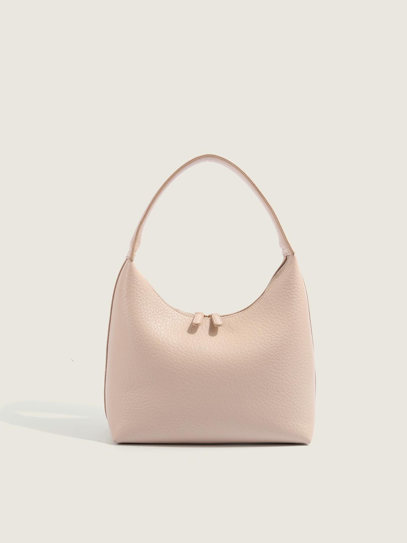 

ins Korean bag women s solid color gentle lady handbag simple and versatile shoulder bag armpit bag