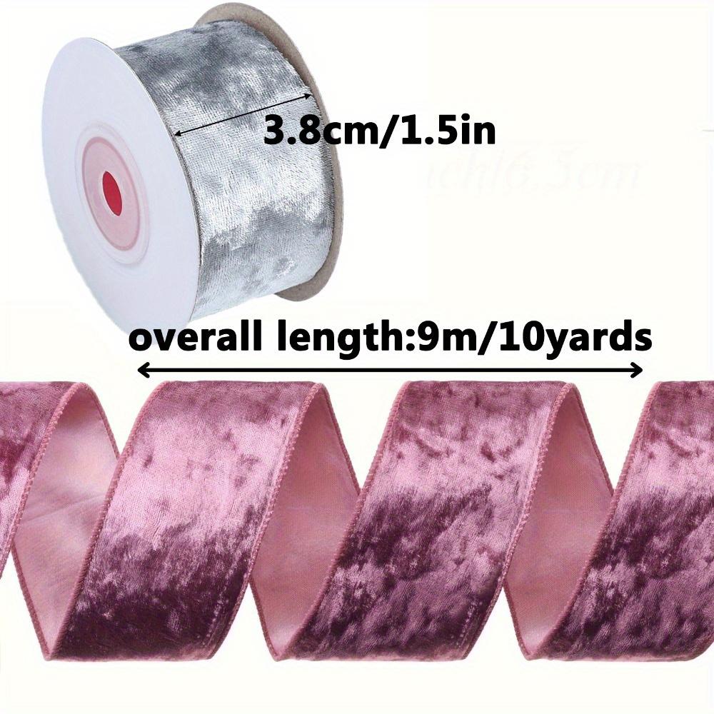 1roll Velvet Ribbon Wide Wired Velvet Ribbon for Wreaths Flower Bouquet Photography Dress Sash Wedding Decor 10 Yards Gift Packing Tape