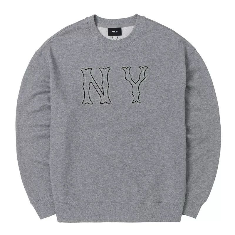 MLB New York Yankees Sweatshirt Unisex Dark Heather Gray 3AMTB3044-50MGD M