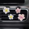 1 Pair Flower Air Vent Clip Peach Blossom Air Conditioning Outlet Clip for Women Girls Cute Car Air Freshener Decor for Interior Accessories