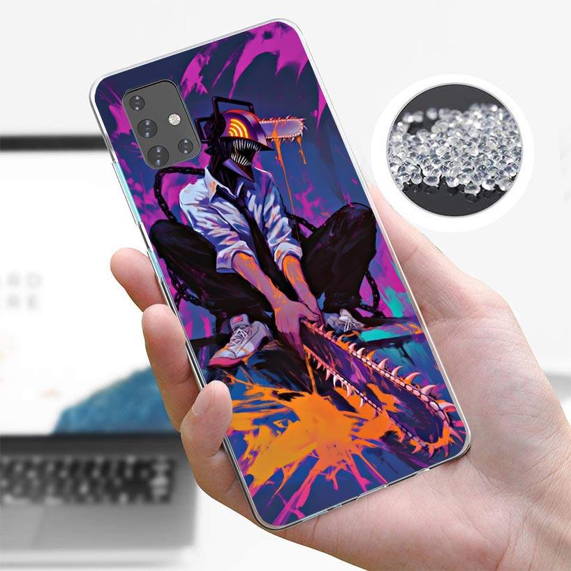 C-Chainsaw Mans Denji Phone Case For Samsung Galaxy A12 A52S A42 A32 A22 A51 A50 Note 20 Ultra 10 S10 Plus A71 A70 A31 A30 A10S