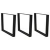 VidaXL Dining Table Legs In V-Shape, 3 Pieces, Black, 100 X (72-73,3) Cm, Steel 4012672