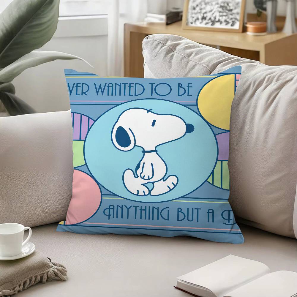 Cartoon Dog-S_SnoopyS Pillow Case Pattern Printed Pillowcase For Living Room Sofa Cushion Cover & Bedroom Decor