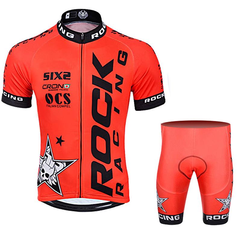 2026 Verano Transpirable Conjunto de Traje de Ciclismo de Manga Corta Conjunto de Traje de Ciclismo Pantalones de Ciclismo con Tirantes Mono de Ciclismo Transpirable que Absorbe el Sudor para Hombre