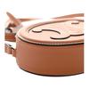 Celine Cuir Triomphe Oval Wallet With Gold Metal Details Women Shoulder Bag Brown 10I703DPQ-04LU