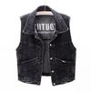 Large Size Casual Denim Vest Spring and Autumn Loose All-match Pocket Sleeveless Vest Jacket Waistcoat