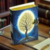 Lebensbaum Leder Grimoire Journal: Leeres Buch der Schatten