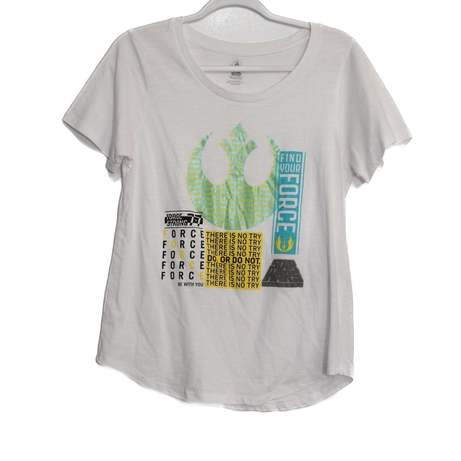 Star Wars Size M Womens White Graphic Tee Find Your Force L