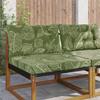 Outdoor Sofa Cushions 2 Pcs Leaf Design Polyester