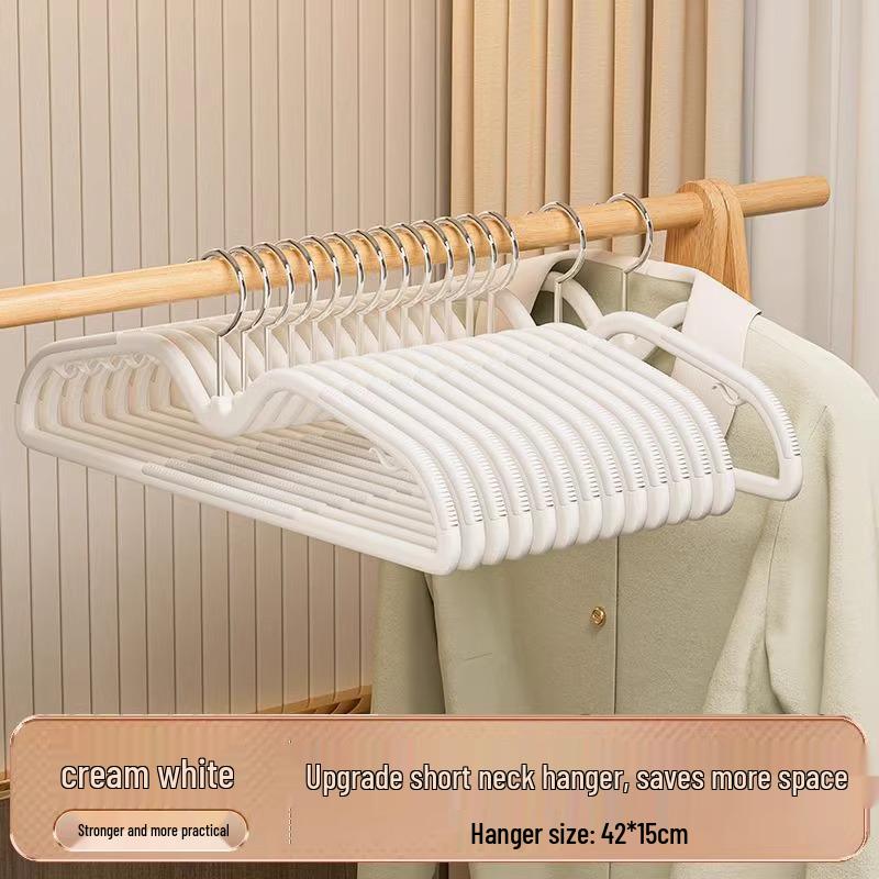 Thickened Non-Slip Short Neck Sweater Hanger with Anti-Shoulder Design and Double Position Drying Rack