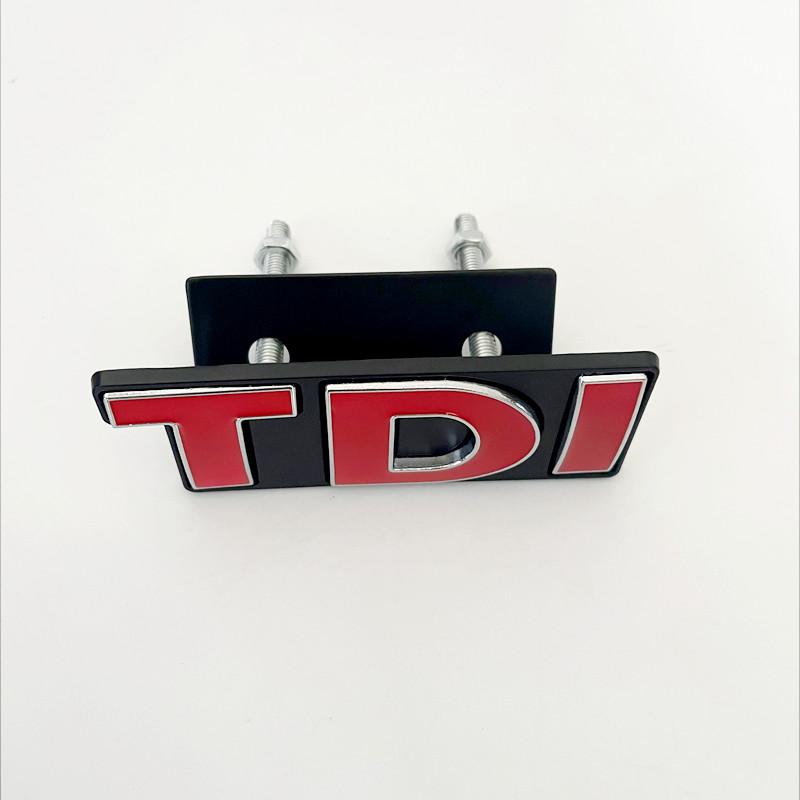 EPYFH1 3D Metal Logo TDI Emblem Car Front Grill Badge Rear Trunk Sticker For VW Golf 4 6 7 MK6 Polo Jetta Passat Accessories