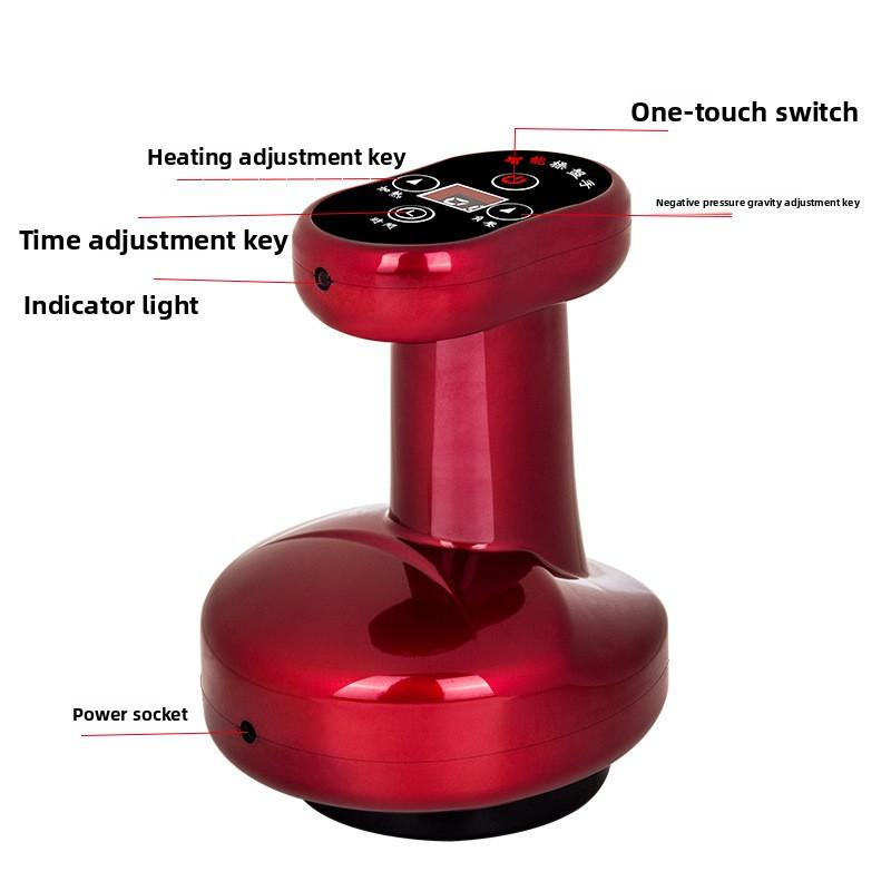 Smart Electric Gua Sha MassagingTool with Heating & Vacuum Therapy - 5-in-1 Cupping Device for Meridian Stimulation & Pain Relieving