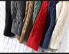 Men's Solid Color Cable Knit Sweater - Casual Mature Style, Round Neck Pullover, Autumn/Winter Collection