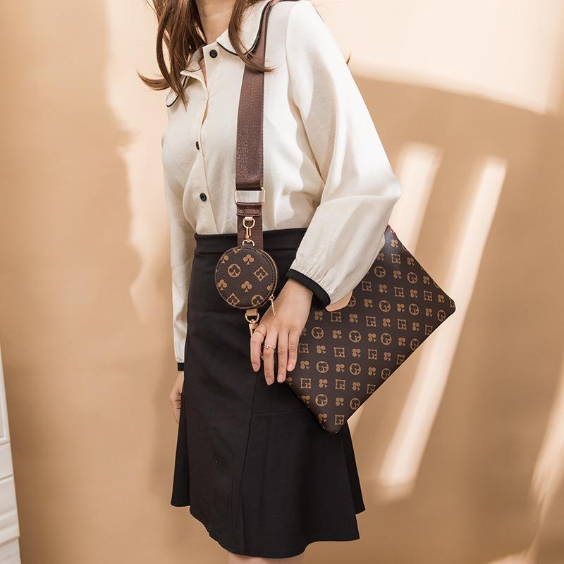 New Trendy Women's Bag Retro Playing Card Printing Three-in-one Mahjong Bag Versatile Chain Small Square Bag Single Shoulder Messenger Bag