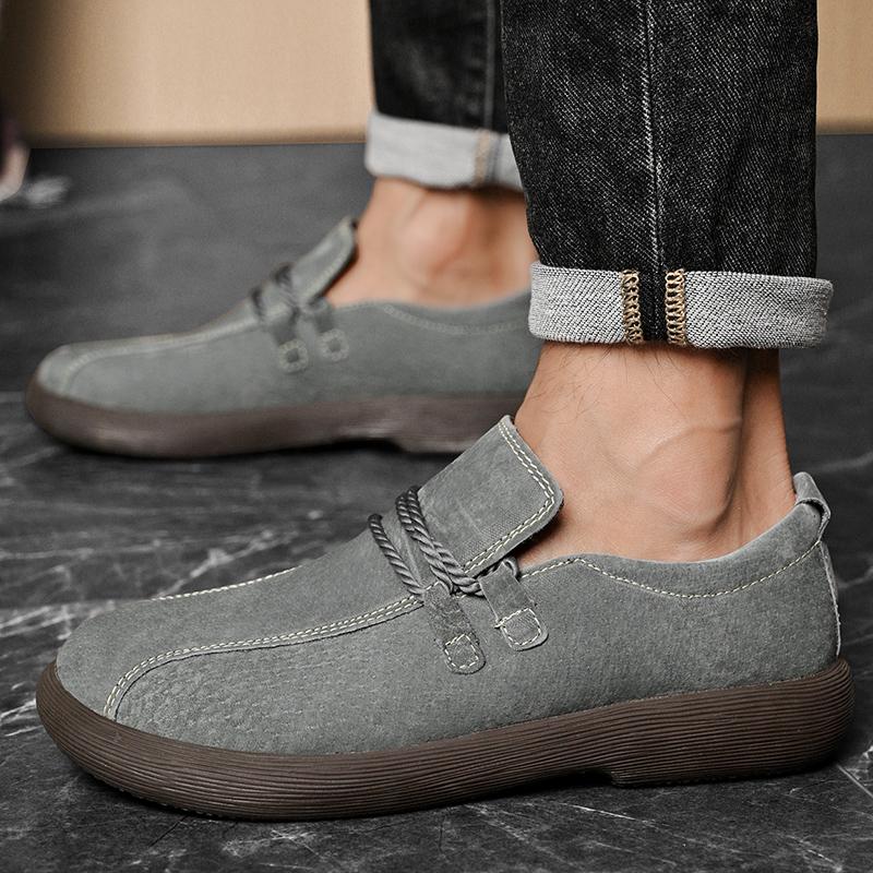 Retro Style Casual Comfort Soft Leather Men's Shoes Low-quality Daily Commuting Shoes Outdoor Soft Sole Anti Slip Driving Shoes
