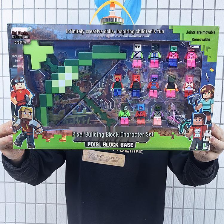 

My Pixel Block World Minifigure Set: Educational Toy Gift for Kids