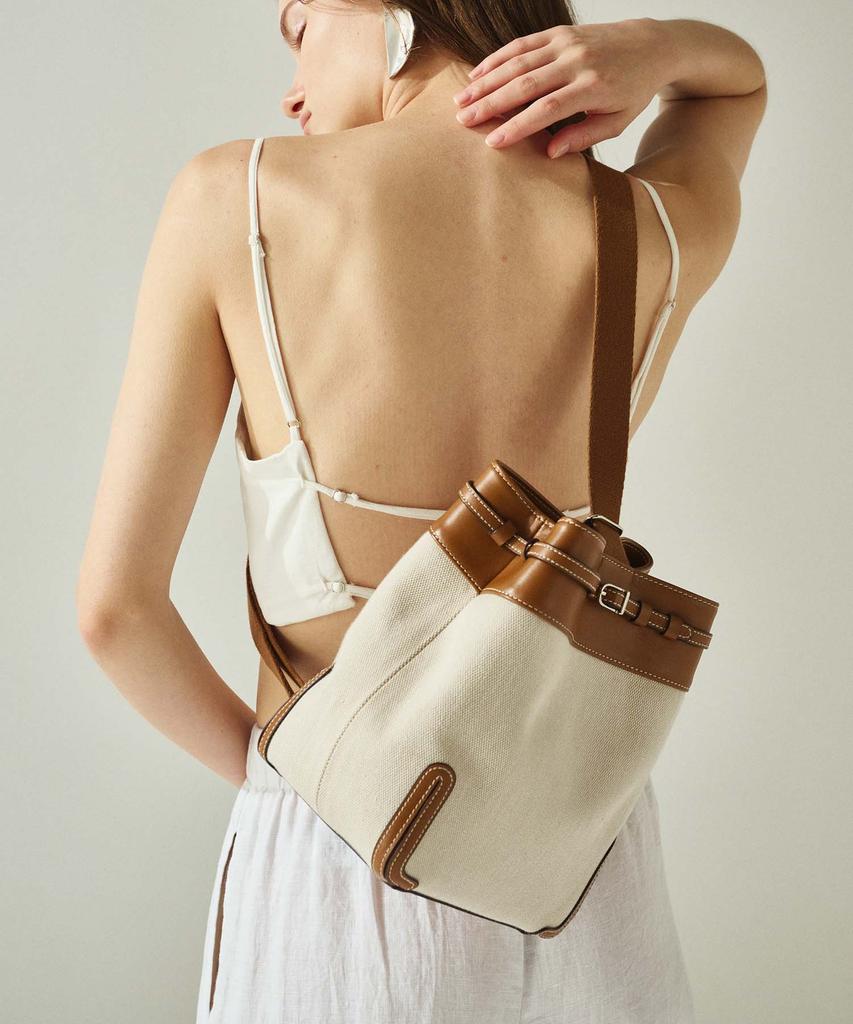 Gumi Project One Shoulder Backpack Cream_ One Shoulder Bag Pack_Cream