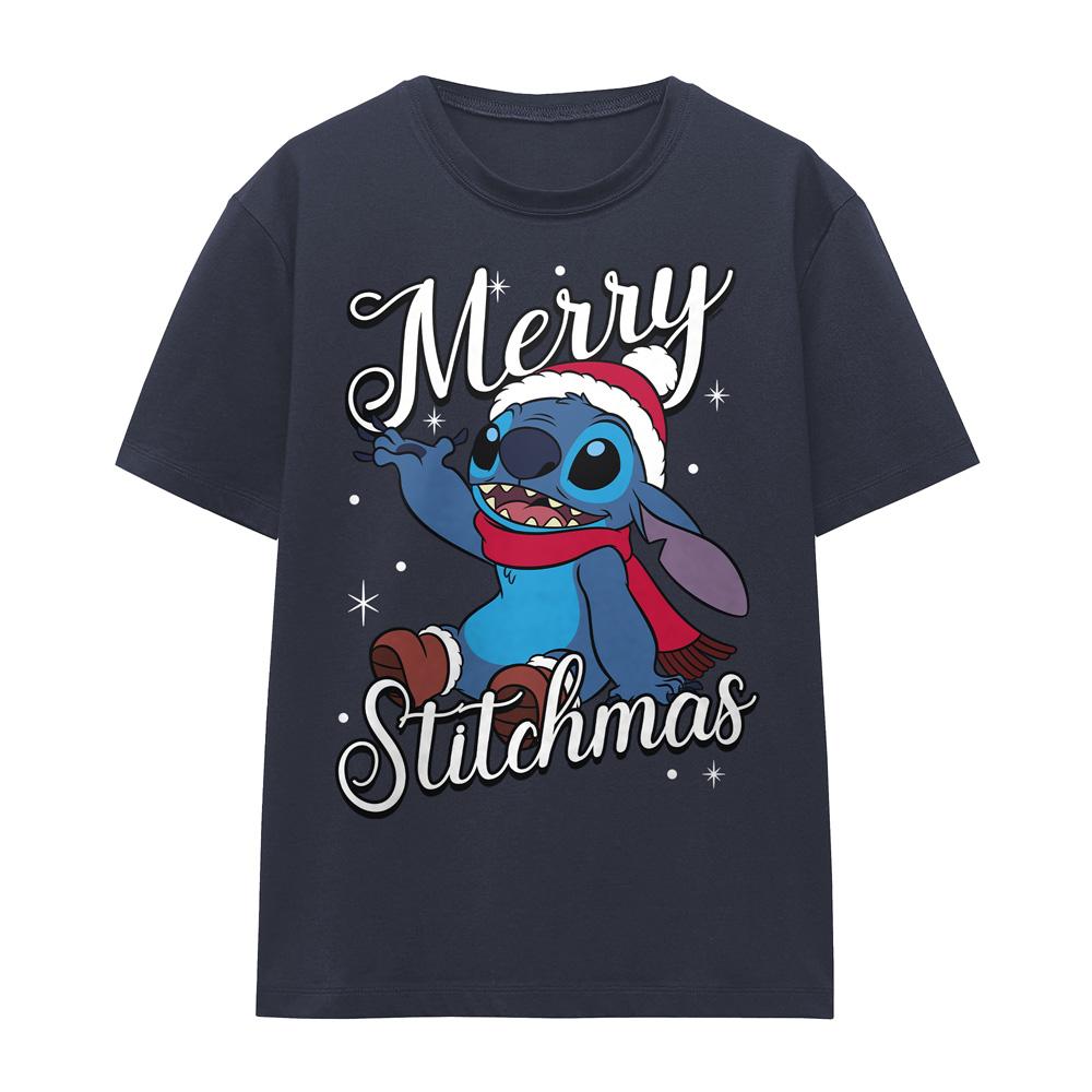 Lilo & Stitch Womens/Ladies Merry Stitchmas Santa Hat T-Shirt