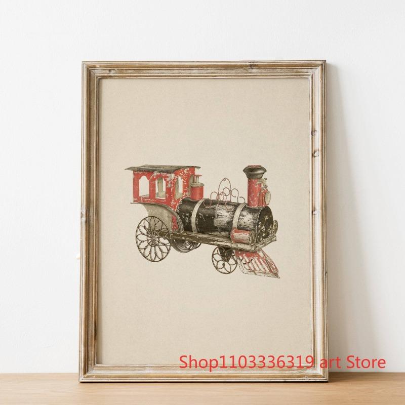 Old Vintage Style Ancient Transportation Animal Art Poster Canvas Painting Wall Prints Picture for Living Room Home Decor
