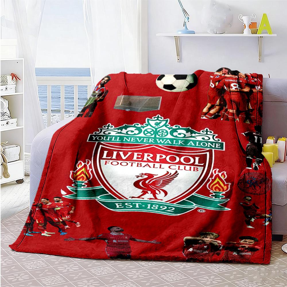 Liverpool Football Blanket Durable Comfort Suitable For Office Chair Sofa Bedding Four Seasons Multipurpose Modern