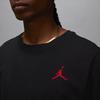 Jordan Brand Letter Print Pattern Ribbed Crew Neck Long Sleeve T-Shirt Men Tops Black FN5976-010