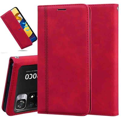 Für Xiaomi Redmi Poco M4 Pro 5G Hülle Mattes Leder Flip Book Cover Schale Für Xiaomi Redmi Poco M4 Pro POCOM4 M 4 Pro 5G Geldbörse Ständer Handyhüllen