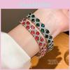 Zircon Double Layer Flower Bracelet For Women With Elegant Floral Design Gift For Her