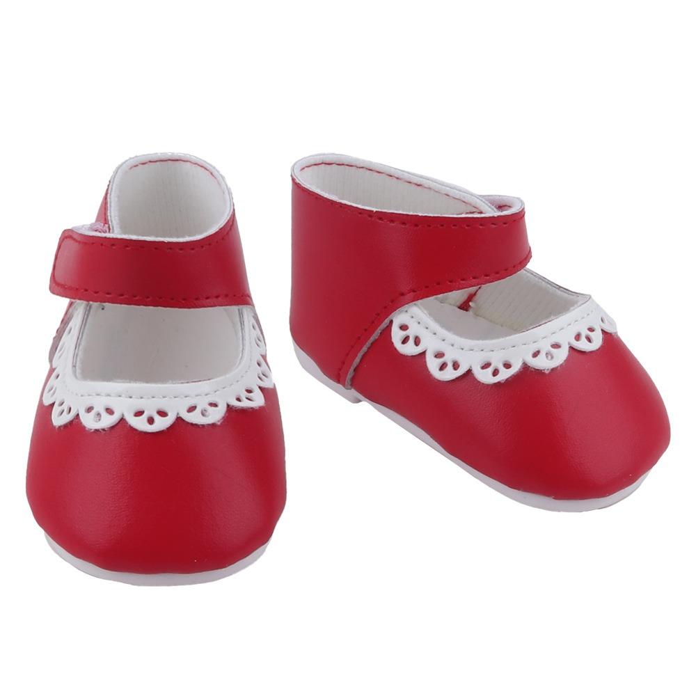 Pu Leather Doll Shoes 8cm Size Mini Gossip Shoes Baby Shoes Reborn Doll Shoes  Girl Dolls