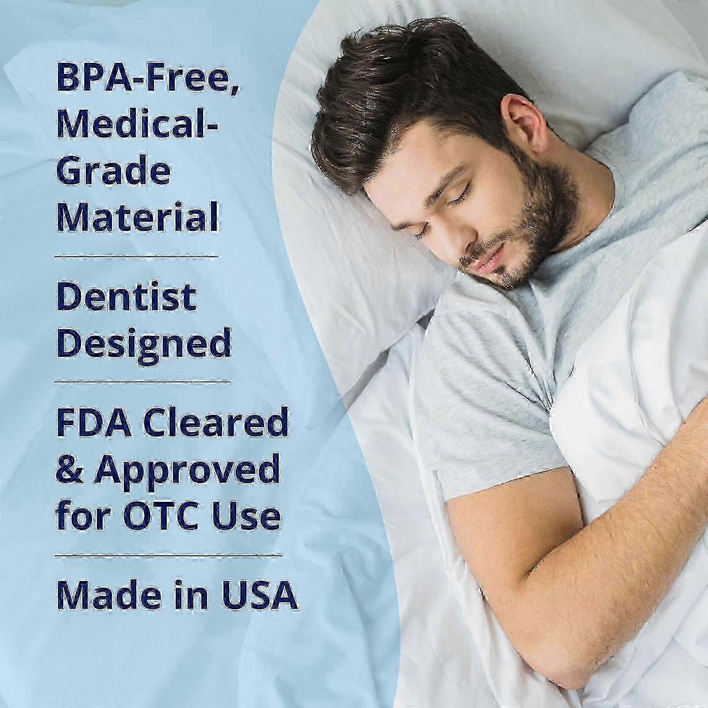 Anti-snoring Mouthpiece, Comfort Size 1, Single Refill, Blue, Bpa-free, Medical-grade Material