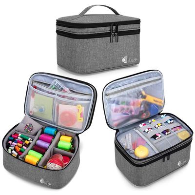 Luxja Sewing Sewing Large Capacity Sewing Tool Sewing Gray Bag, Box, (Bag Only), Storage, Box,