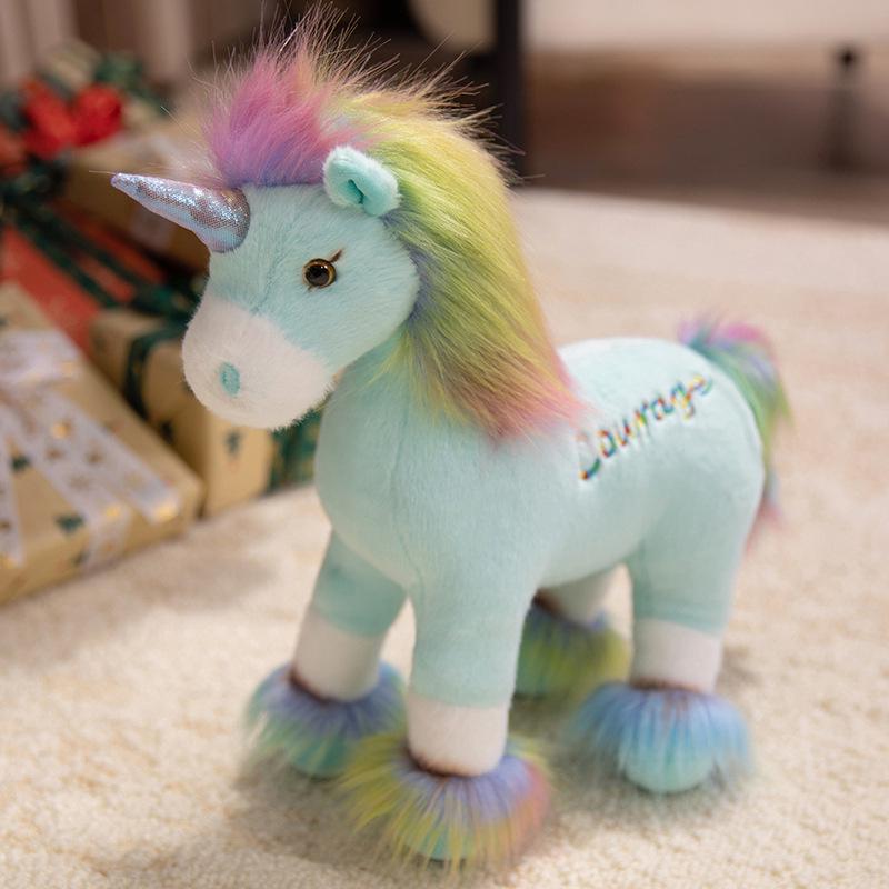 Rainbow Unicorn Plush Toy Pendant - Children's Comfort Doll Gift