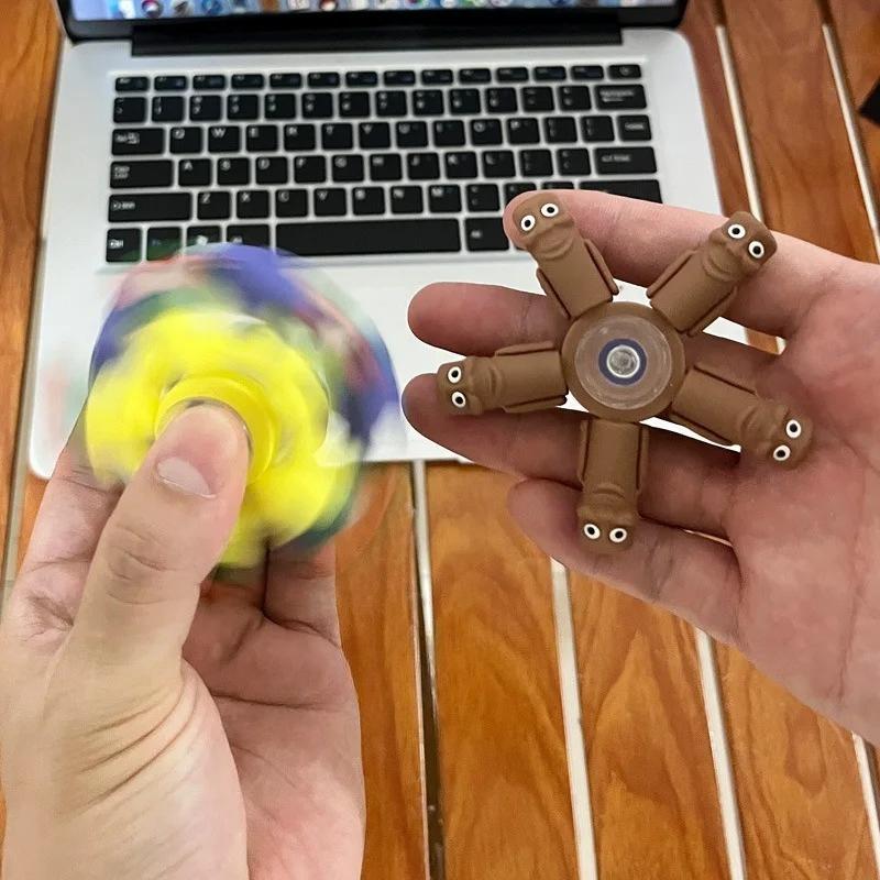Italian Brainrot Tung Fidget Spinner Chain Toy Deformed Antistress Hand Spinner Vent Toy Adult Stress Relief Fidget Sensory Gyro