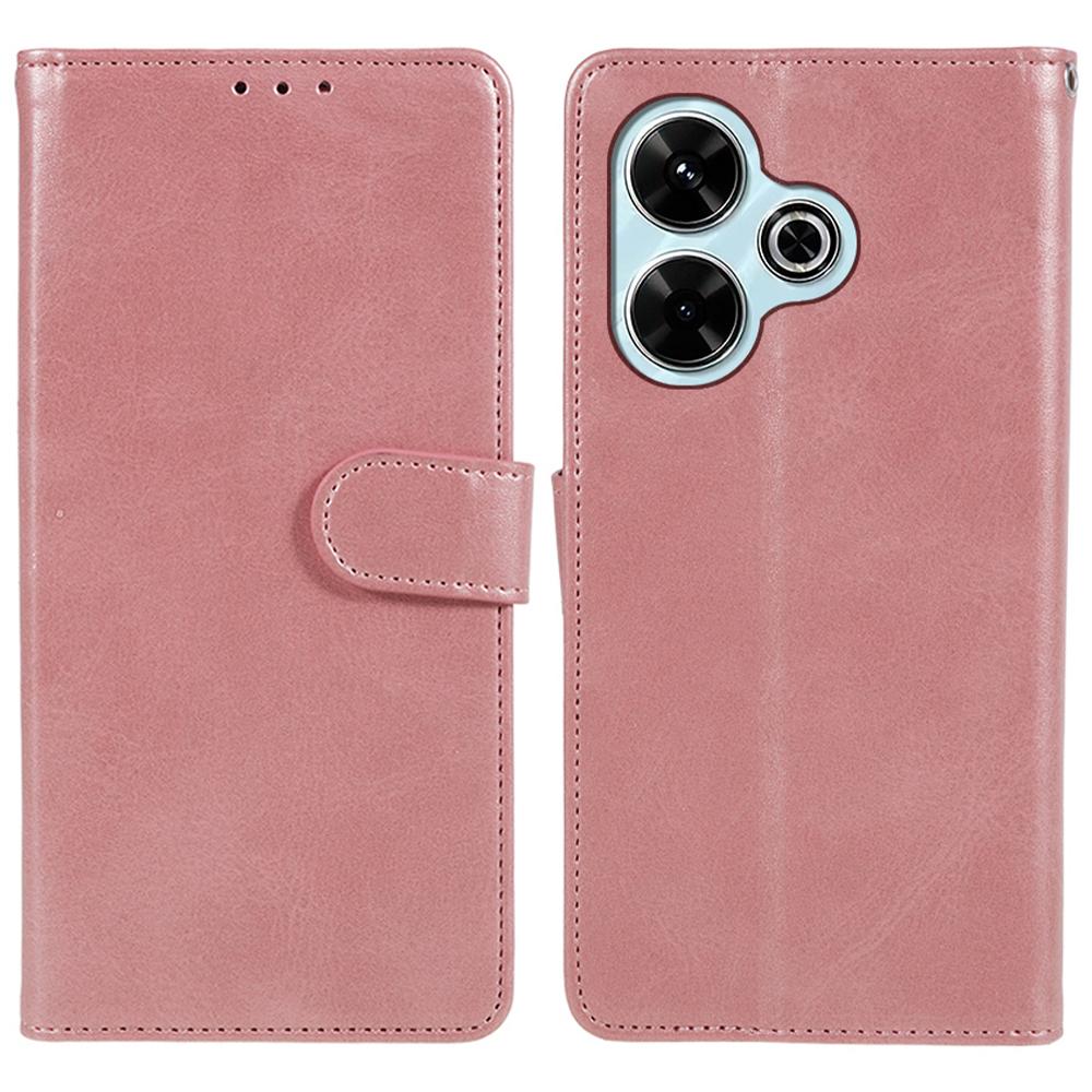 For Xiaomi Poco M6 Plus 5G/Redmi 13 5G/4G/Note 13R 5G Case PU Leather Wallet Protective Phone Cover Calf Texture