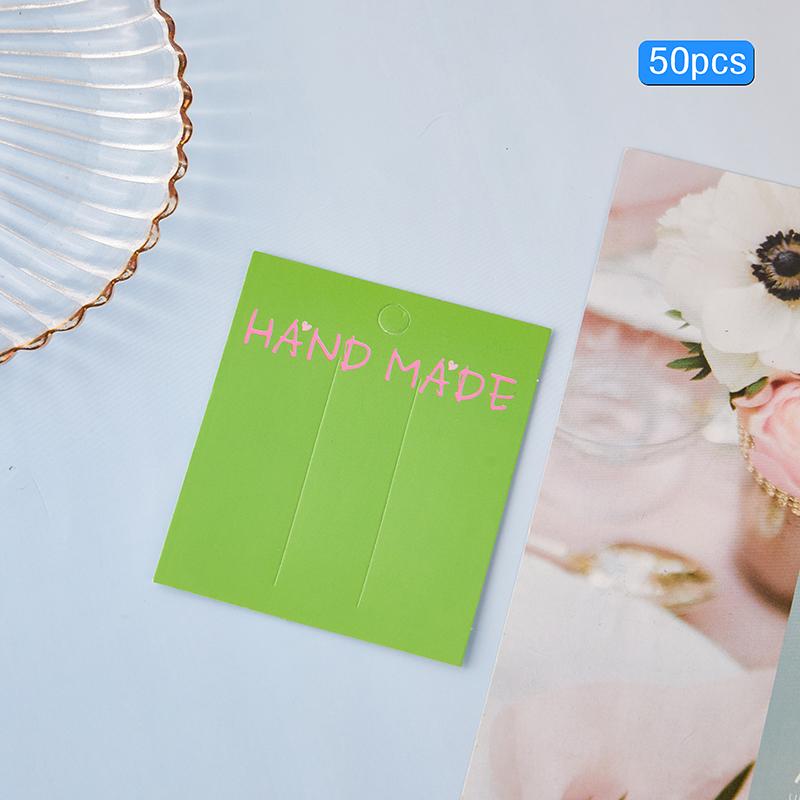50Pcs Colorful Cardboard Jewelry Packaging Bag Card Paper Hair Clip Jewelry Display Card Diy Hair Accessories Packaging Card
