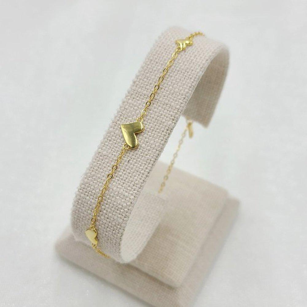 14K Silver Sweet Heart Chain 925 Bracelet