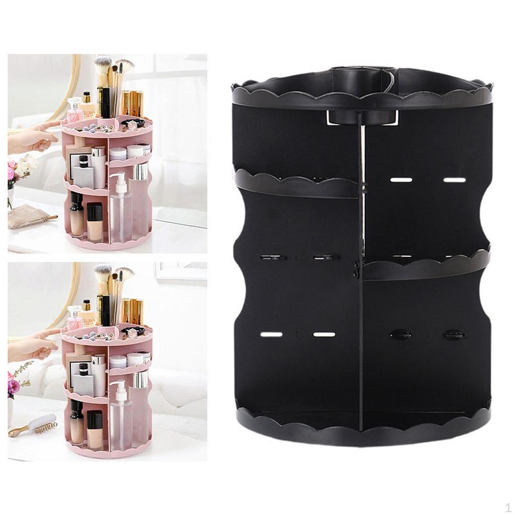 Rotating Makeup Organizer Cosmetic Display Case Shelf Stand Tray Rack Holder for