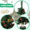 Lighted Tabletop Artificial Christmas Tree Ornament Gift Art Crafts Desktop Xmas for