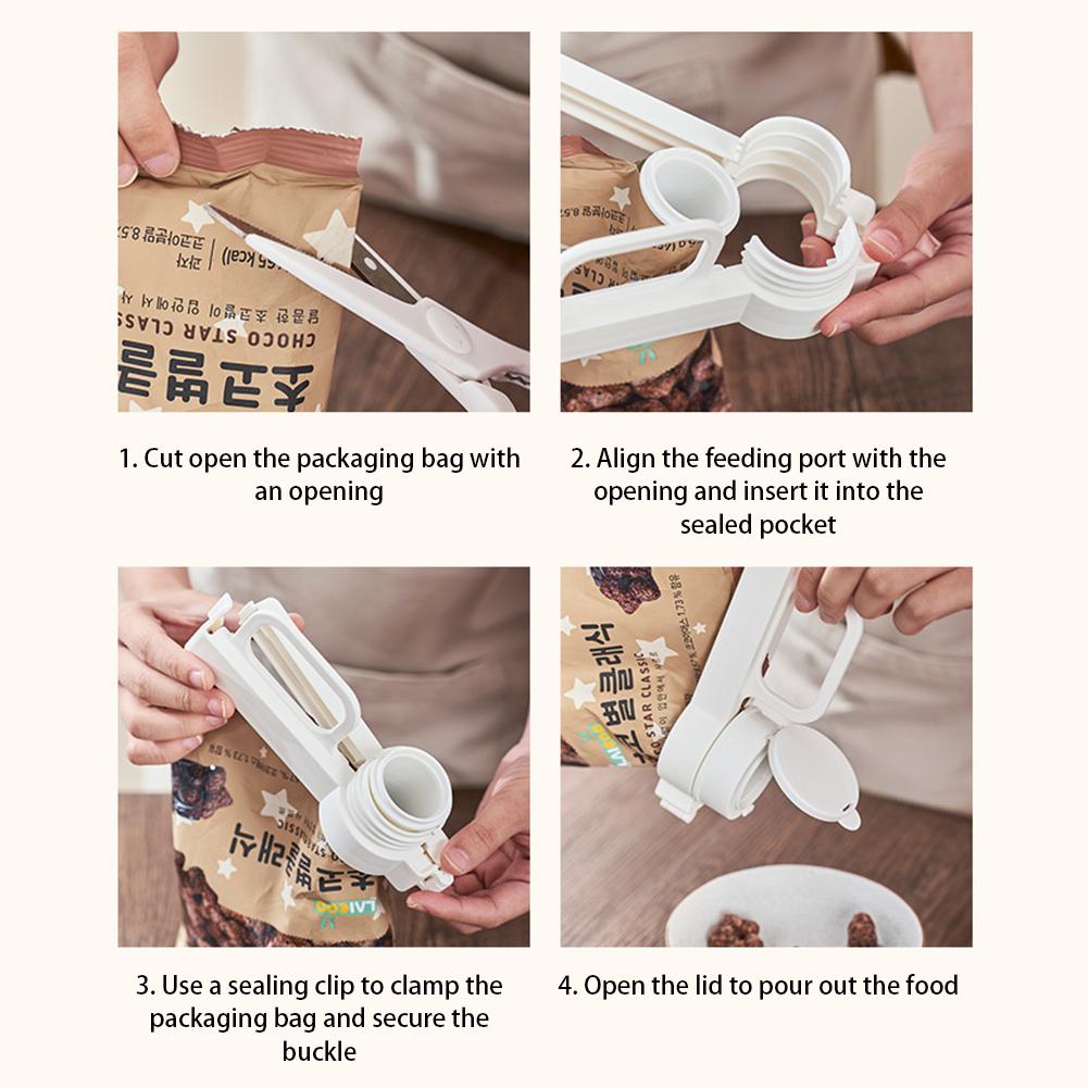Verschließklammer für Lebensmittelbeutel, hält Lebensmittel frisch, Verschließklammer für Lebensmittelbeutel für den Aufbewahrungsorganisator für Lebensmittelsnacks