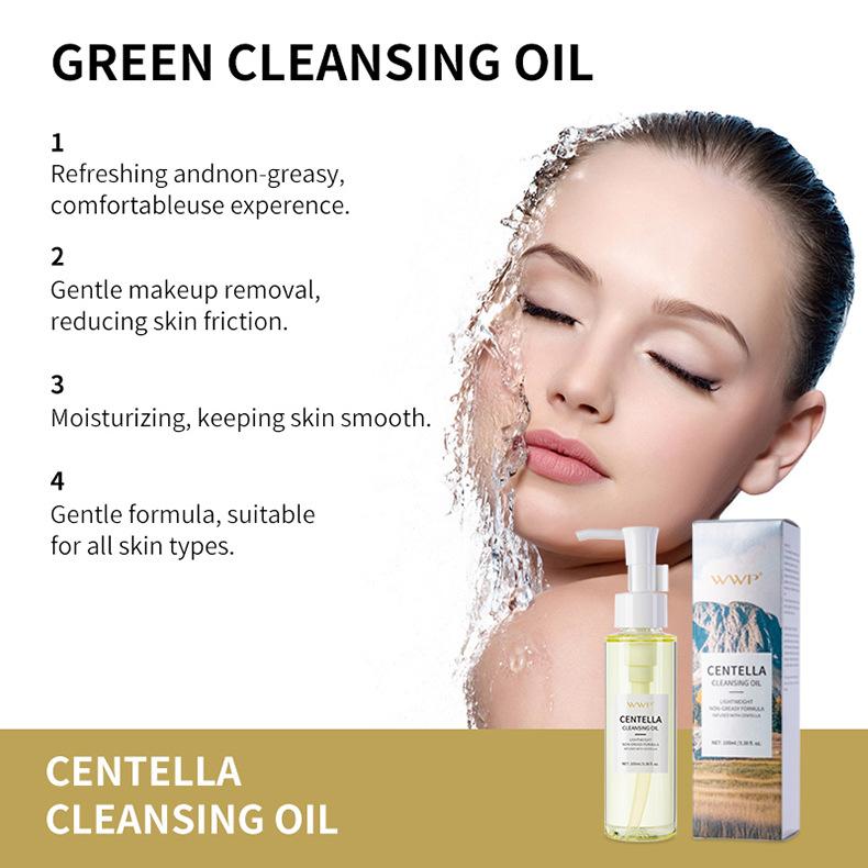 Centella Asiatica Cleansing Oil 100ml Refreshing Eye, Lip & Face 3-in-1 Makeup Remover Mild and Non-Irritating