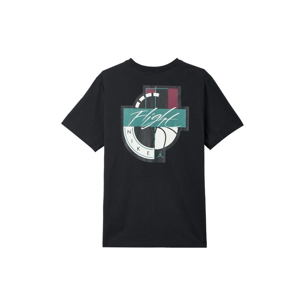 Jordan Printed Short Sleeve Casual Embroidered T-Shirt Men Tops Black DH3613-010