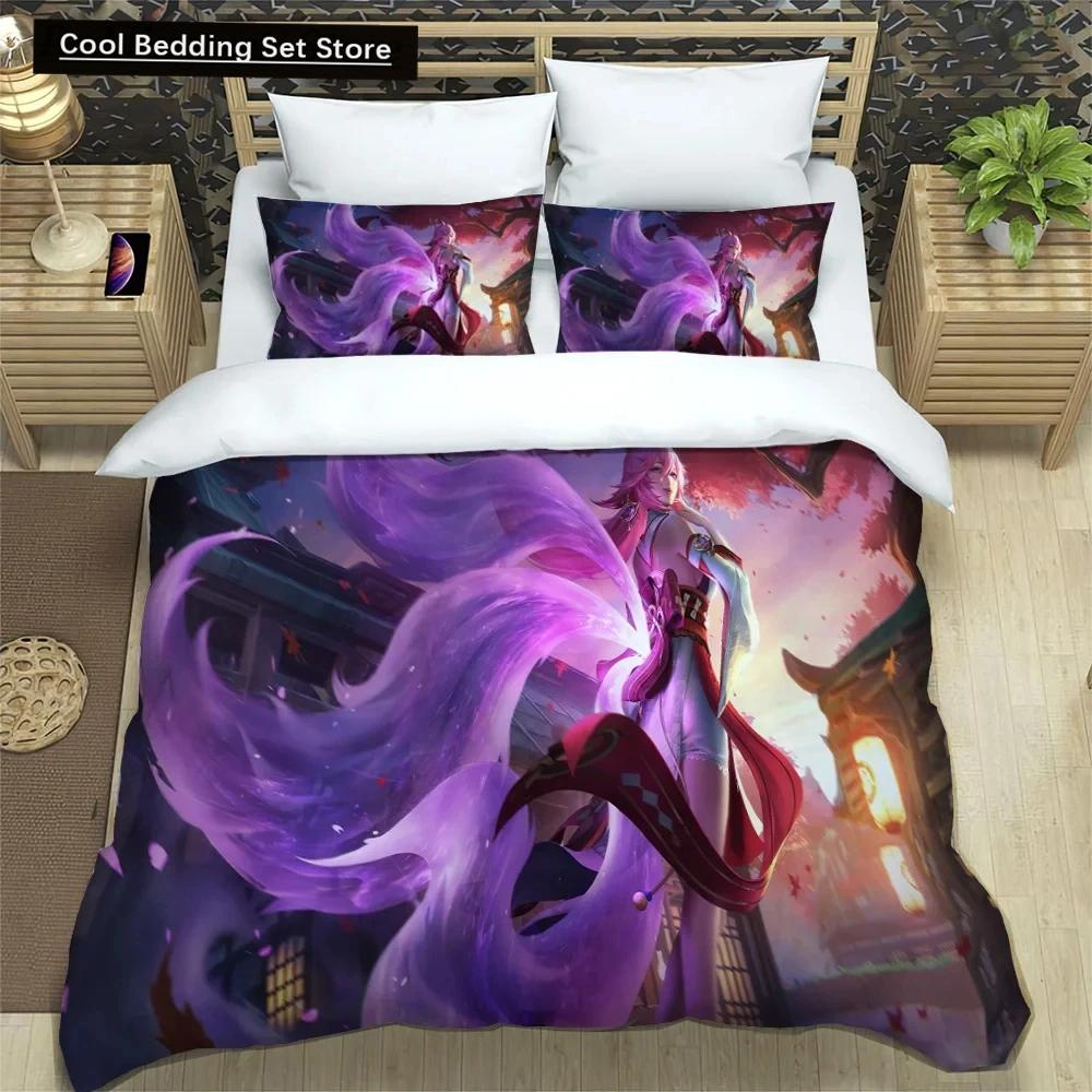 3D Anime Genshin Impact Bedding Set,Duvet Cover Comforter Bed Set Quilt Cover Pillowcase,King Queen Twin Size Boys Girls Adults